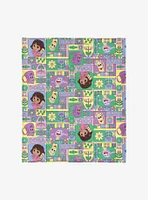 Dora The Explorer Dora and Friends Collage 40x50" Silk Touch Throw Blanket