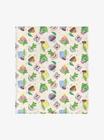 Dora The Explorer Boots Pattern 40x50" Silk Touch Throw Blanket