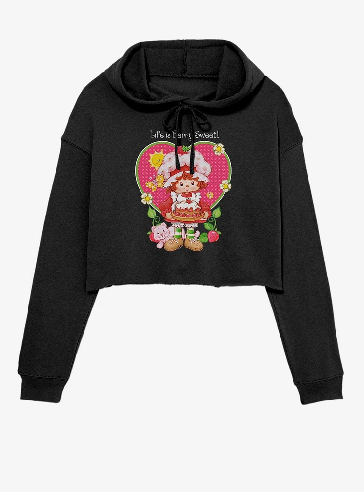 Strawberry Shortcake Life Berry Sweet Girls Crop Hoodie