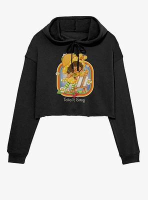 Strawberry Shortcake Take It Easy Girls Crop Hoodie