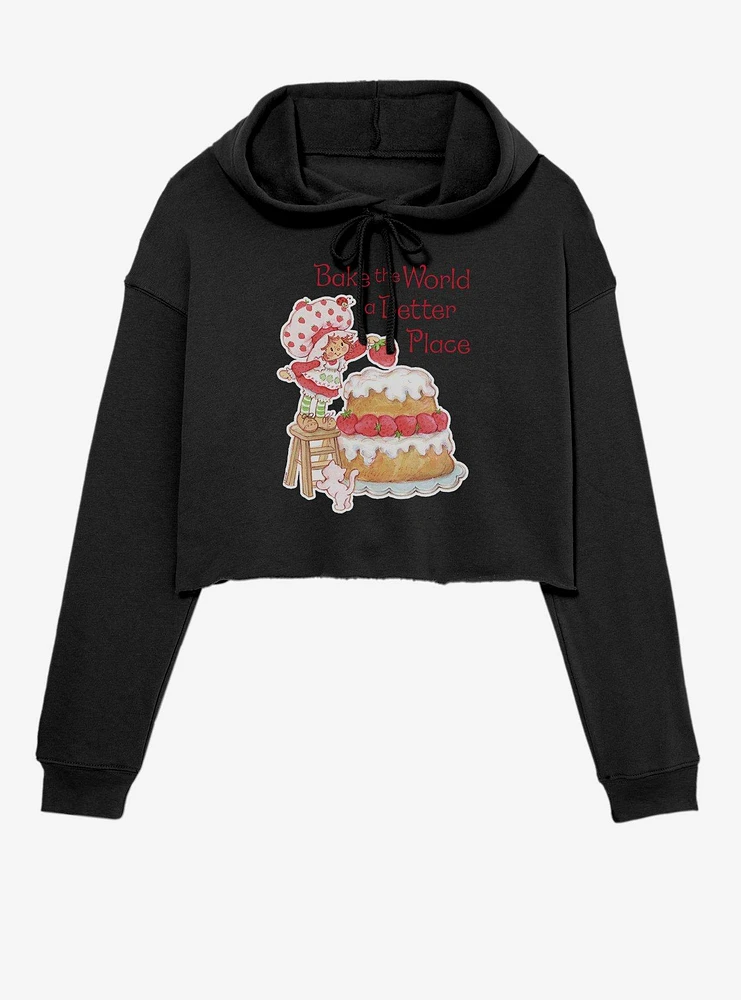 Strawberry Shortcake Better Place Girls Crop Hoodie