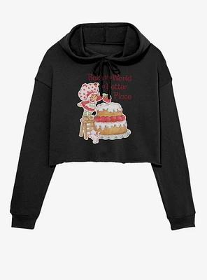 Strawberry Shortcake Better Place Girls Crop Hoodie