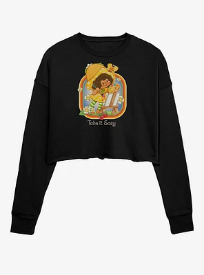 Strawberry Shortcake Take It Easy Girls Crop Sweatshirt
