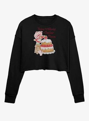 Strawberry Shortcake Better Place Girls Crop Sweatshirt