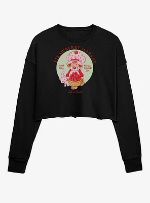 Strawberry Shortcake Market Girls Crop Sweatshirt
