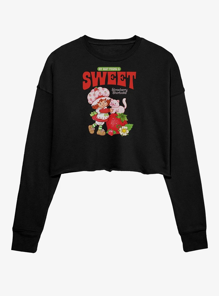 Strawberry Shortcake Sweet Best Friend Girls Crop Sweatshirt