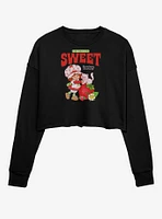 Strawberry Shortcake Sweet Best Friend Girls Crop Sweatshirt