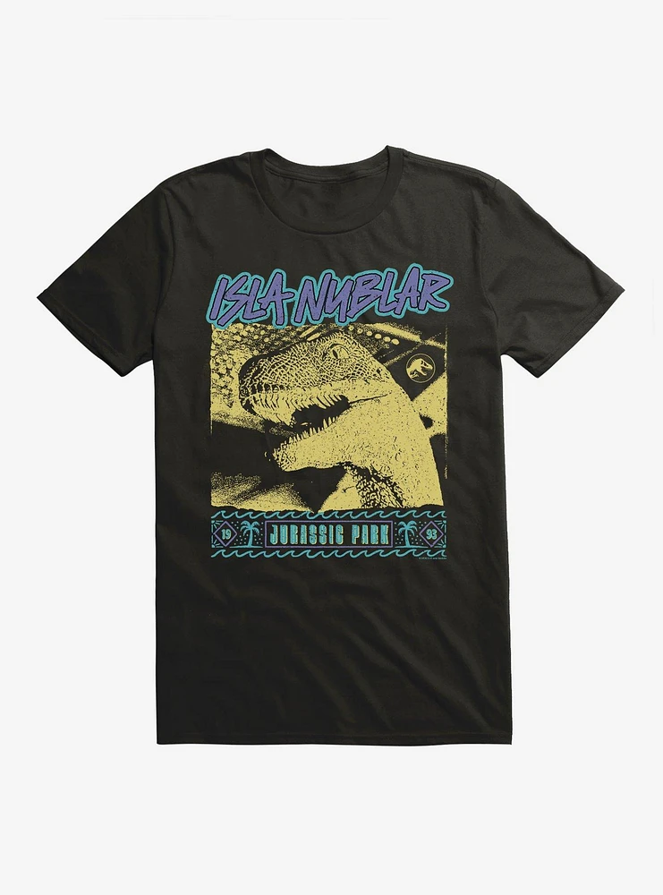 Jurassic Park Isla Nublar 1993 Retro Raptor T-Shirt
