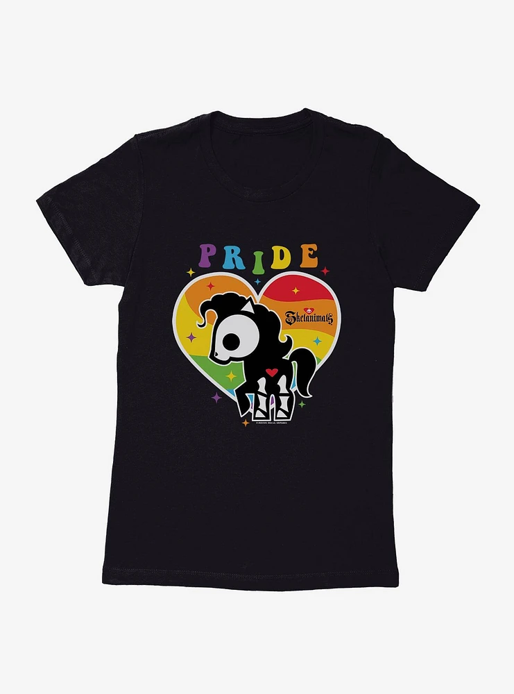 Skelanimals Bonita Pride Heart Womens T-Shirt