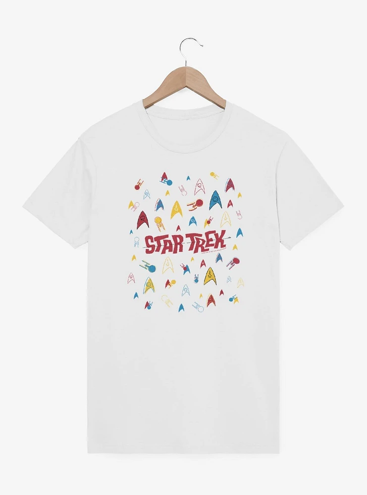 Star Trek Retro Logo Confetti T-Shirt