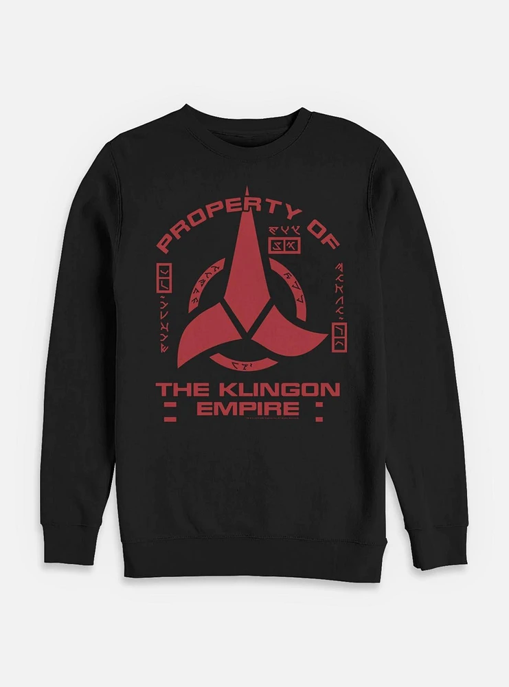 Star Trek Property Of Klingon Empire Sweatshirt