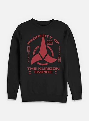 Star Trek Property Of Klingon Empire Sweatshirt