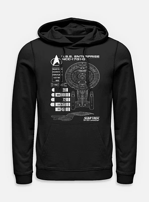 Star Trek Ship Schematic Hoodie