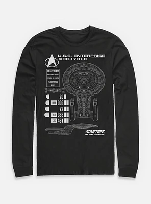 Star Trek Ship Schematics Long-Sleeve T-Shirt
