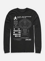 Star Trek Ship Schematics Long-Sleeve T-Shirt