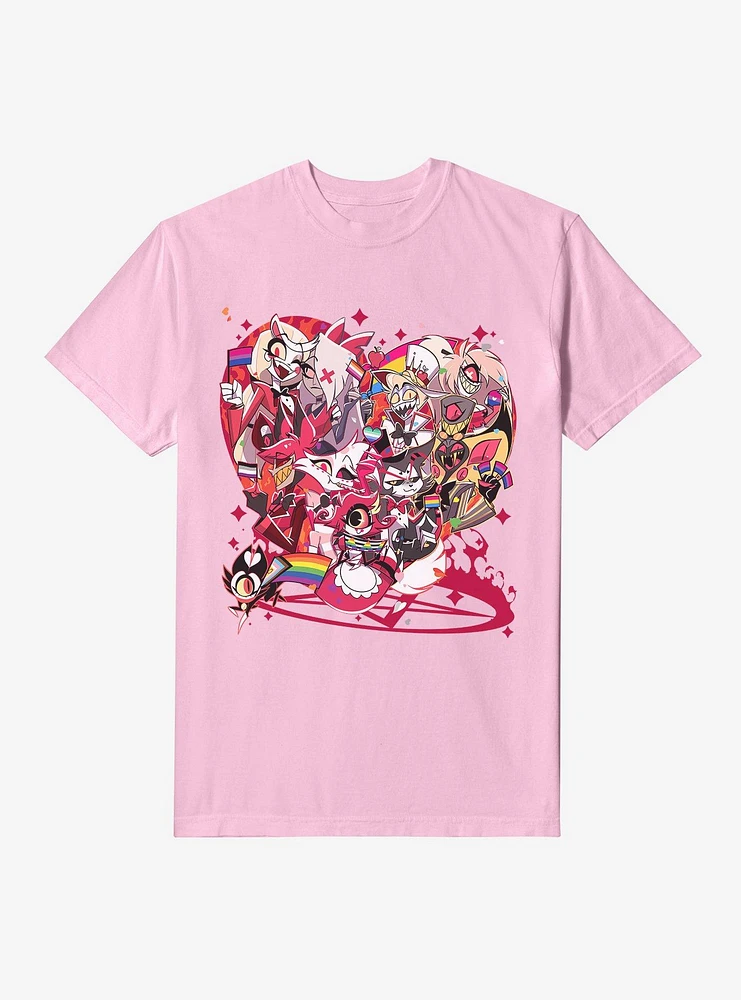 Hazbin Hotel Pride Heart Garment Dye T-Shirt
