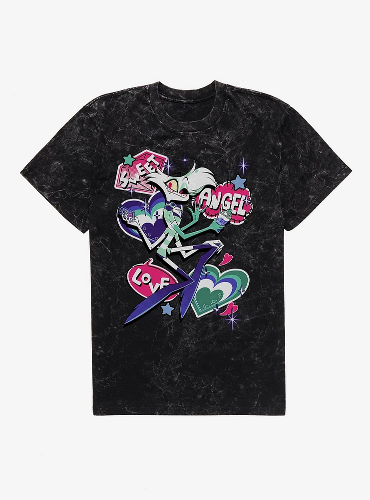 Hazbin Hotel Sweet Angel Love Dust Mineral Wash T-Shirt