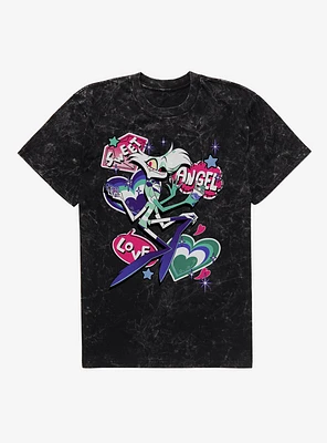 Hazbin Hotel Sweet Angel Love Dust Mineral Wash T-Shirt