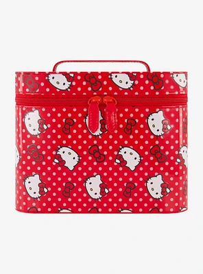 Hello Kitty Red Polka Dot Cosmetic Case Organizer with Mirror