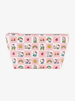 Hello Kitty Checkered Pastel Cosmetic Travel Bag