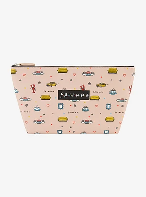 Friends All-Over-Print Cosmetic Travel Bag