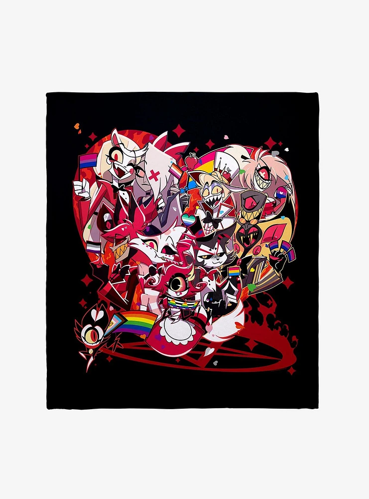 Hazbin Hotel Pride Heart Throw Blanket