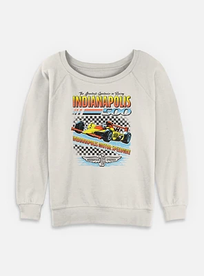Indianapolis 500 Race Checker Womens Slouchy Sweatshirt