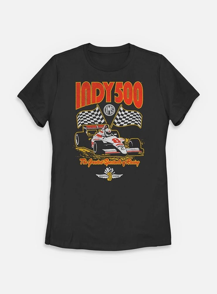 Indianapolis 500 Checkered Flags Racing Womens T-Shirt