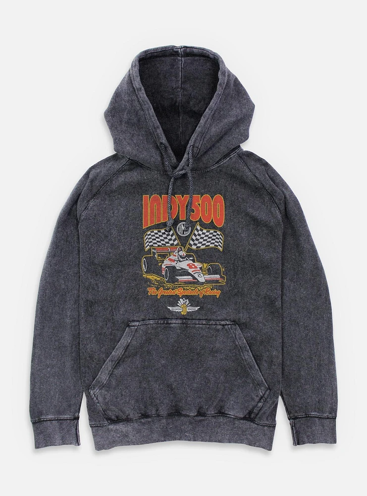 Indianapolis 500 Checkered Flags Racing Mineral Wash Hoodie