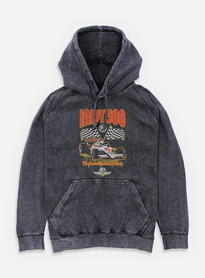 Indianapolis 500 Checkered Flags Racing Mineral Wash Hoodie