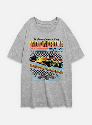 Indianapolis 500 Race Checker Womens Oversized T-Shirt