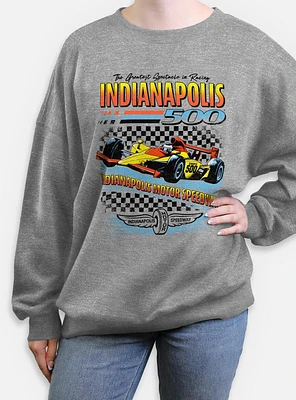 Indianapolis 500 Race Checker Womens Oversized Sweatshirt