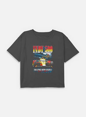 Indianapolis 500 Indy Crowd Youth Girls Boxy Crop T-Shirt