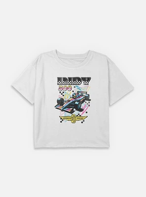 Indianapolis 500 90's Vibe Youth Girls Boxy Crop T-Shirt