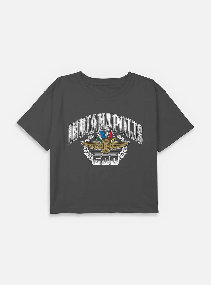 Indianapolis 500 Regal Crest Youth Girls Boxy Crop T-Shirt