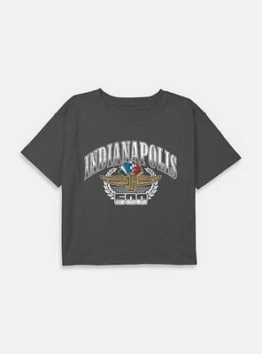 Indianapolis 500 Regal Crest Youth Girls Boxy Crop T-Shirt
