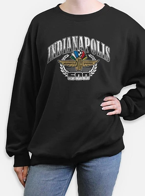 Indianapolis 500 Regal Crest Womens Oversized Sweatshirt