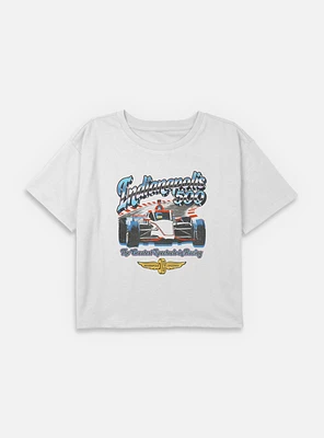 Indianapolis 500 Chrome Youth Girls Boxy Crop T-Shirt