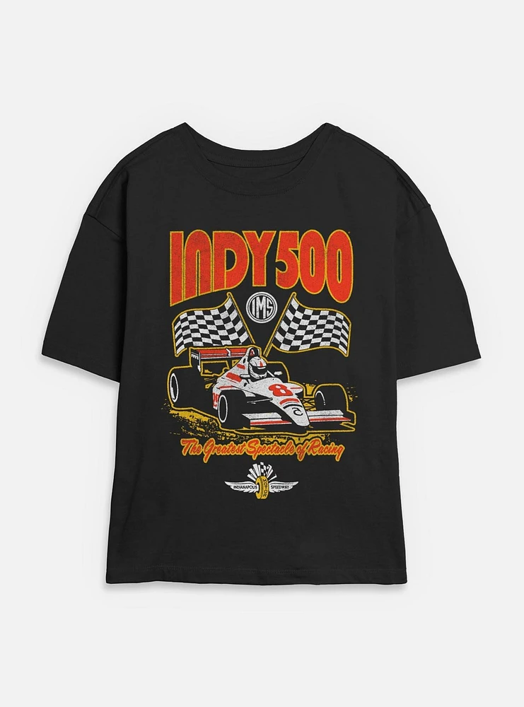 Indianapolis 500 Checkered Flags Racing Womens Skimmer T-Shirt