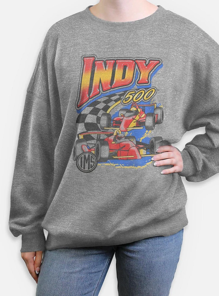 Indianapolis 500 Vinatge Racing Womens Oversized Sweatshirt