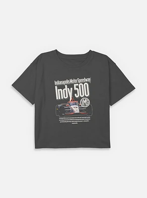 Indianapolis 500 Cover Ad Youth Girls Boxy Crop T-Shirt
