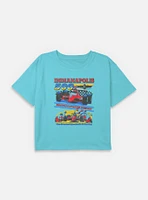 Indianapolis 500 Pit Stop Youth Girls Boxy Crop T-Shirt