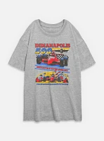 Indianapolis 500 Pit Stop Womens Oversized T-Shirt