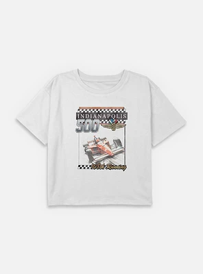 Indianapolis 500 108Th Running Youth Girls Boxy Crop T-Shirt