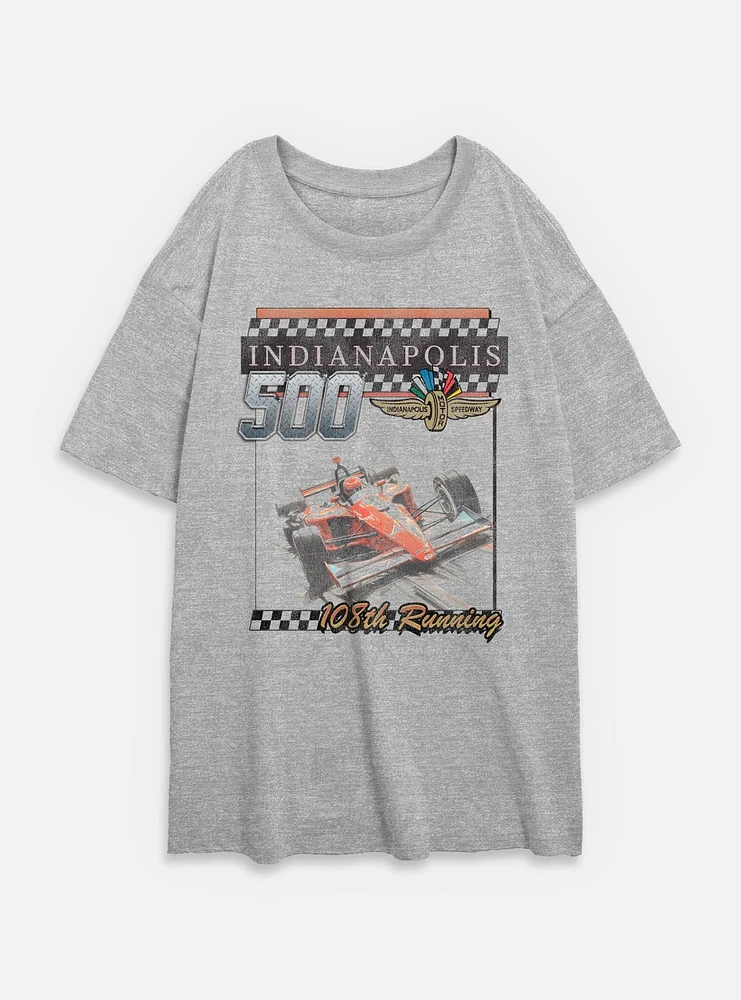 Indianapolis 500 108Th Running Womens Oversized T-Shirt