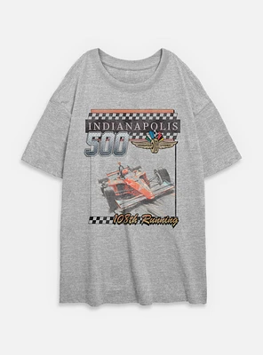 Indianapolis 500 108Th Running Womens Oversized T-Shirt
