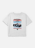 Indianapolis 500 Retro Sport Youth Girls Boxy Crop T-Shirt
