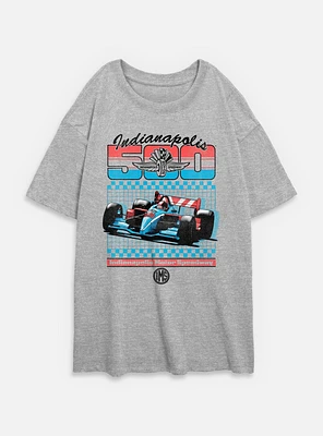 Indianapolis 500 Retro Sport Womens Oversized T-Shirt