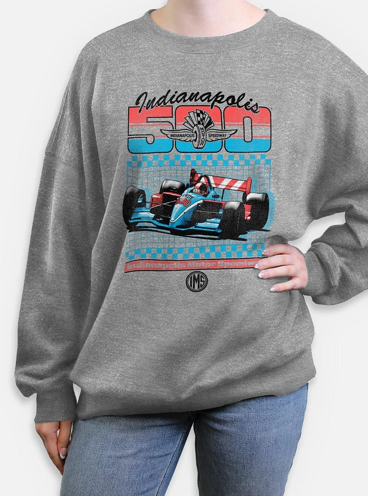 Indianapolis 500 Retro Sport Womens Oversized Sweatshirt