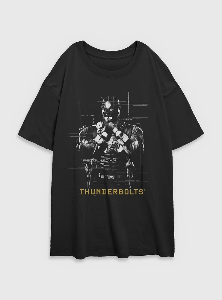 Marvel Thunderbolts* Red Guardian Silhouette Womens Oversized T-Shirt